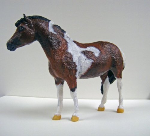 Breyer model painted to look like Chincoteague Minnow by artist Kyley DiLuigi