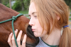 Me giving Blitz a kiss for a job well done