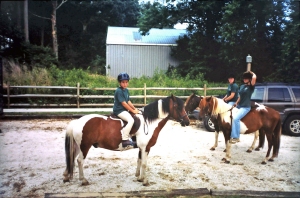 Minnow at the Chincoteague Pony Centre 2001 with Chris Nelson